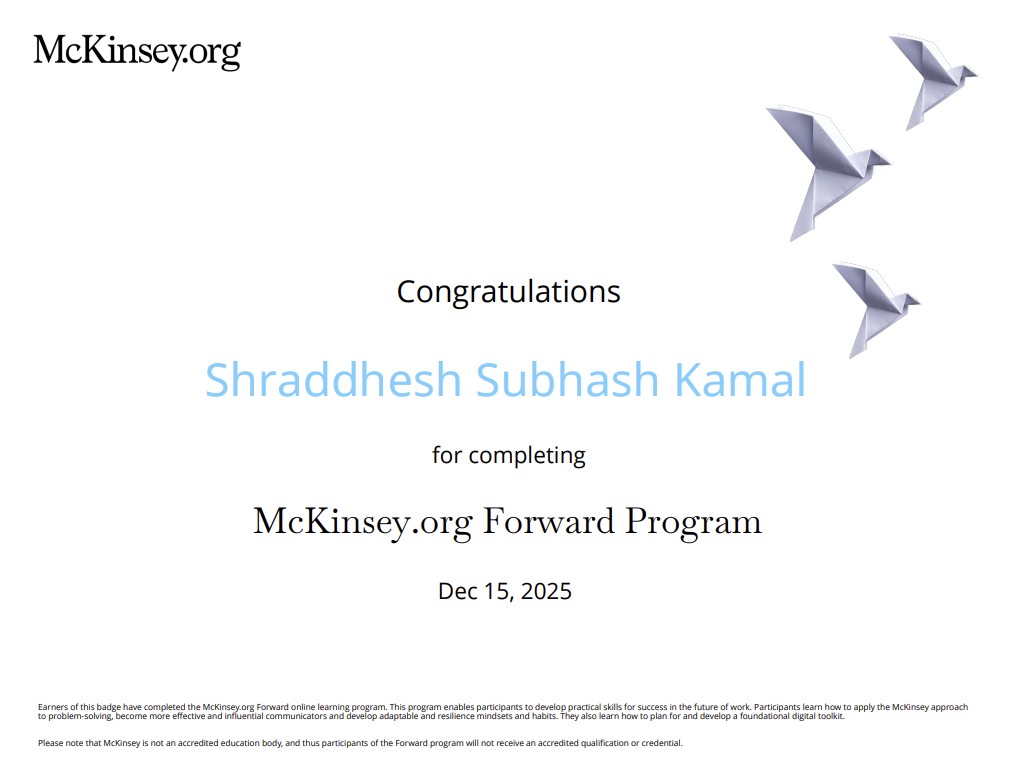 McKinsey Forward Program Certification